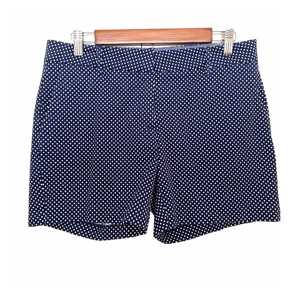 Nautica Blue & White Polka Dot Pocket Mid Rise Shorts Size 8